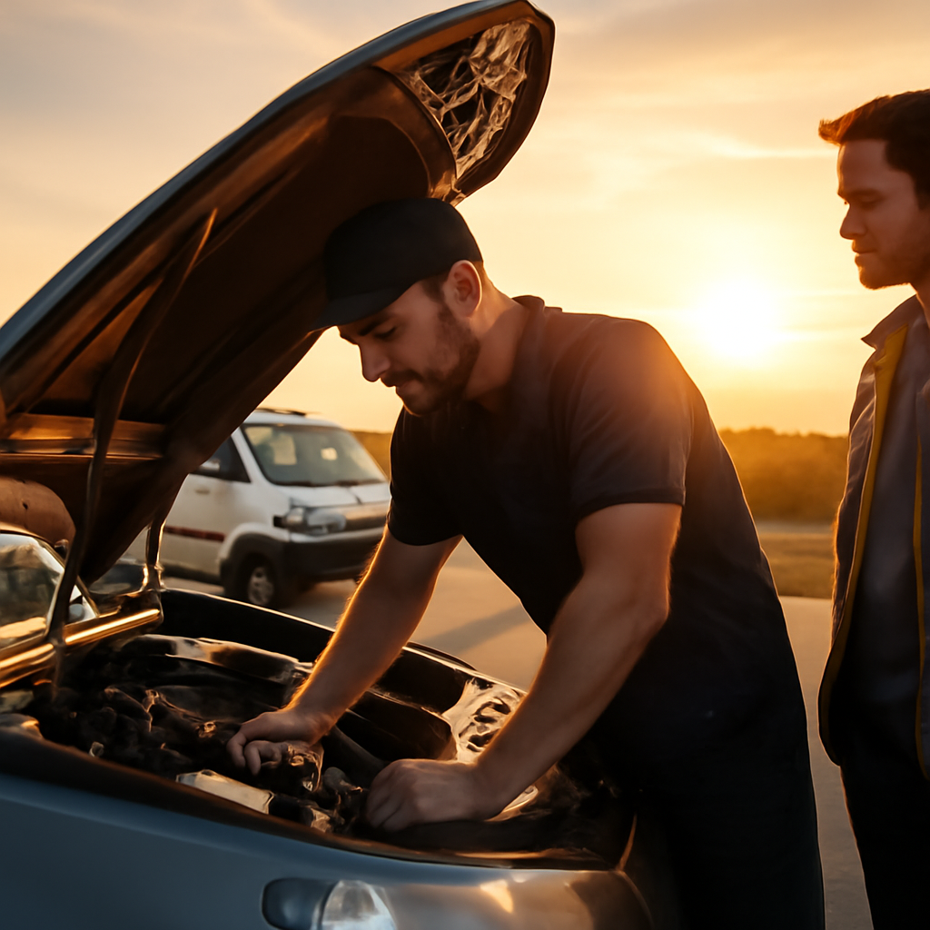Mécanicien Vroom en intervention sur place